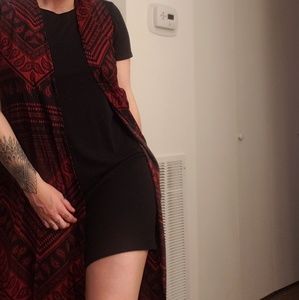 Red kimono vest